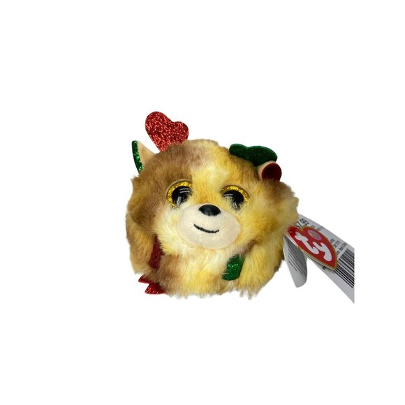 The Ty Puffies Collection Mini Fudge The Christmas Reindeer - Picture 1 of 8